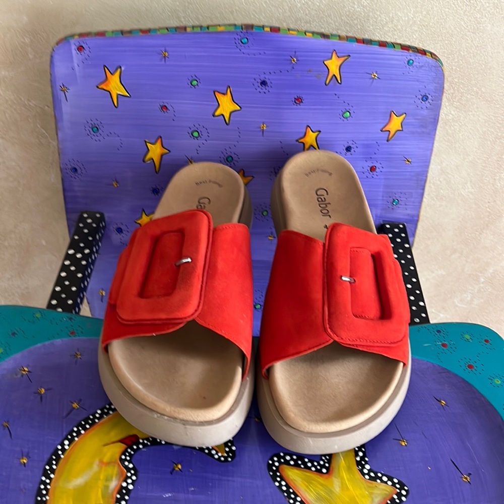 Very fun, funky, FABULOUS Gabor sandals… purchased three weeks ago in Paris.